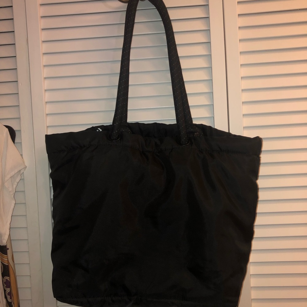 Converse Quilted Black Tote Shoulder Bag